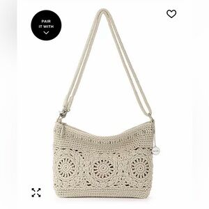 The Sak Cream Crochet Crossbody Bag